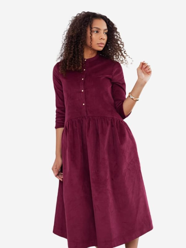 Meena dress maroon